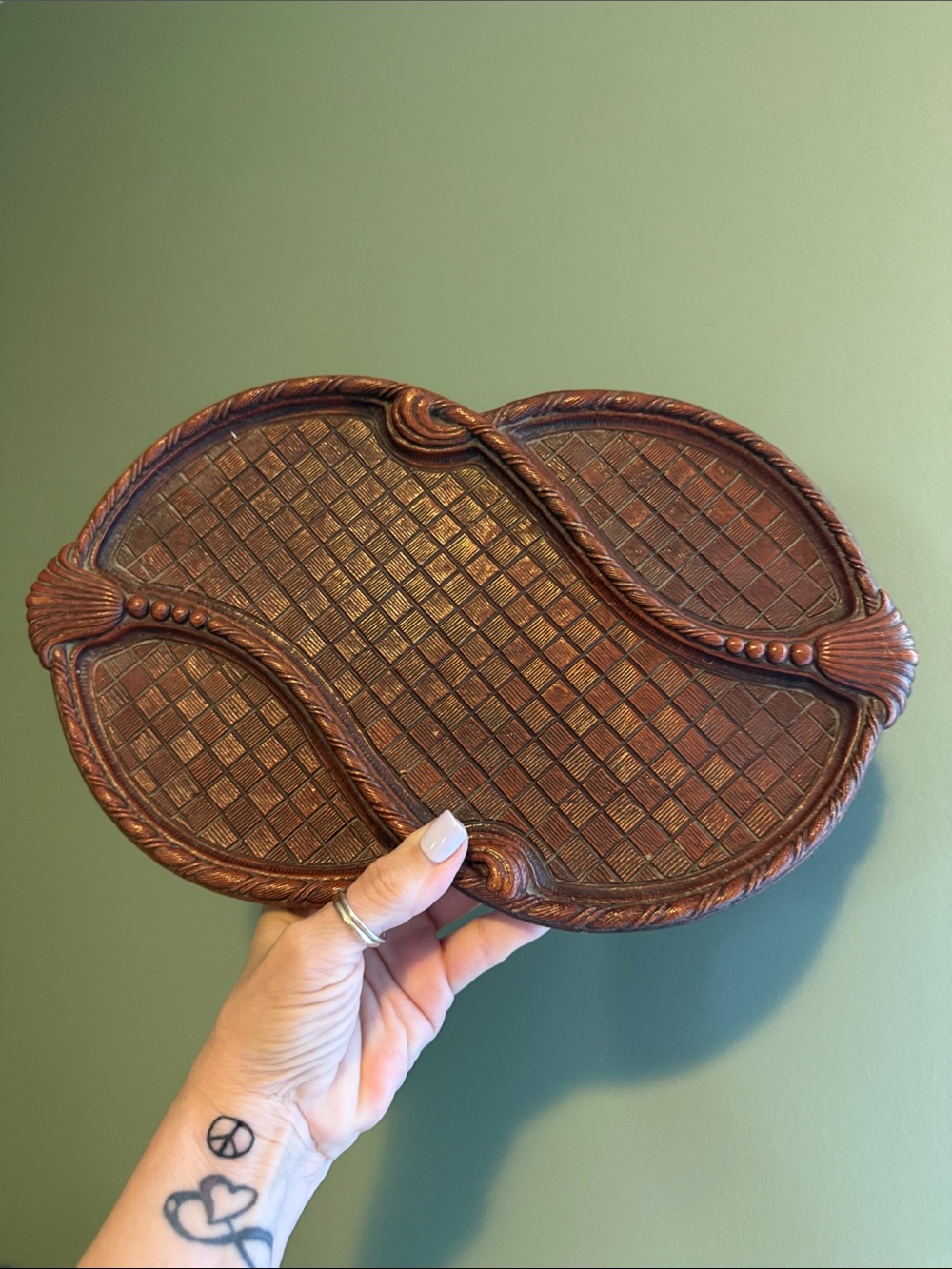 Syroco Style Faux Wood By Multi Products Inc. 1947 Resin Serving Tray